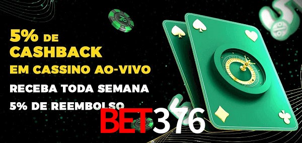 Promoções do cassino ao Vivo Bet376